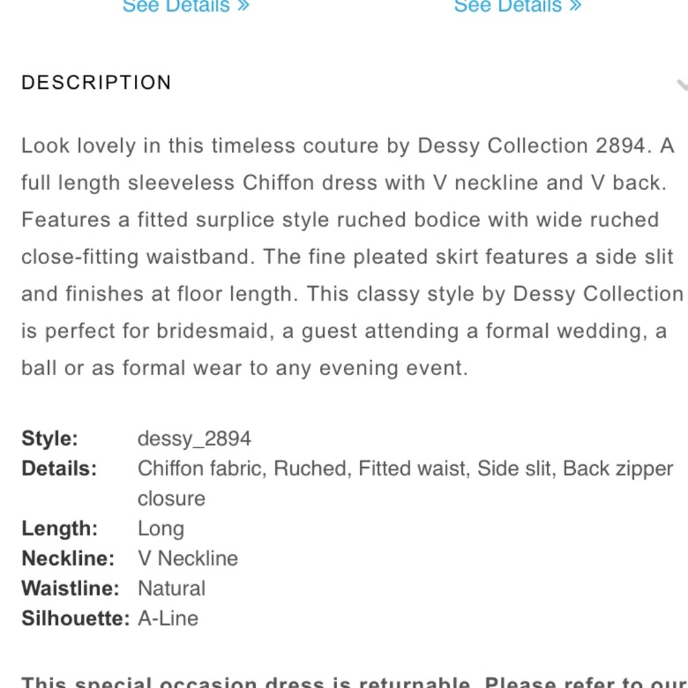 Dessy Collection dress - Picture 5 of 7